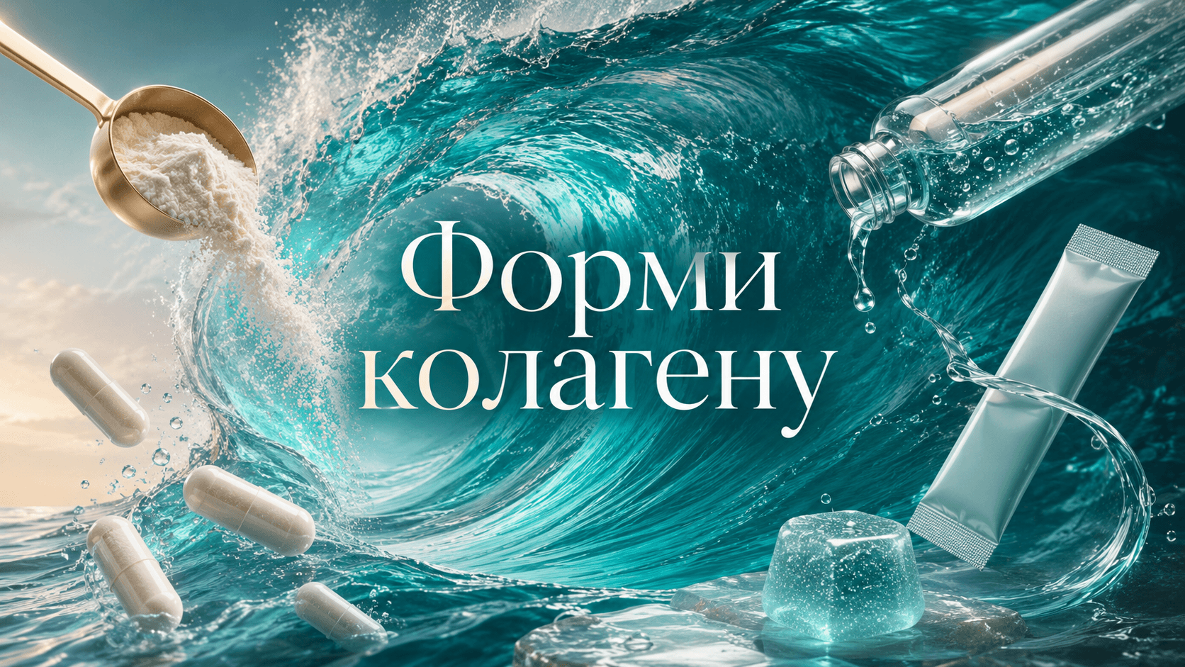 Форми колагену: порошок, капсули, рідина, стіки чи желе