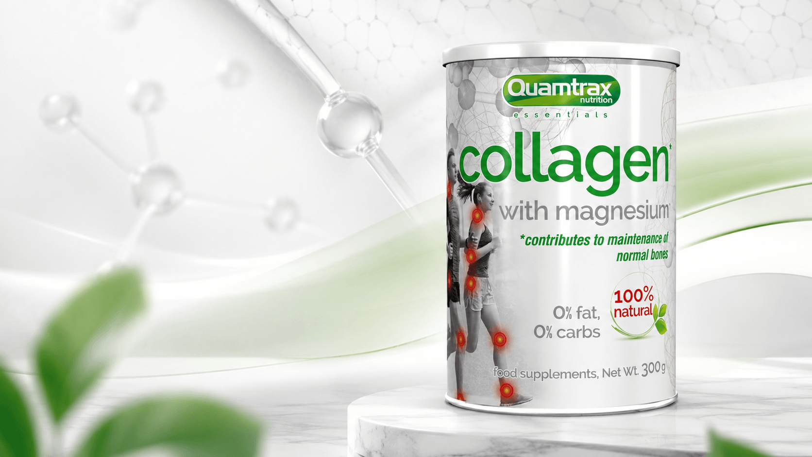 Quamtrax Collagen Plus: Peptan, магній, HA та вітаміни